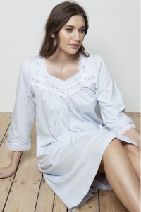Wade Mercerised Jersey 3/4 Sleeve Nightdress